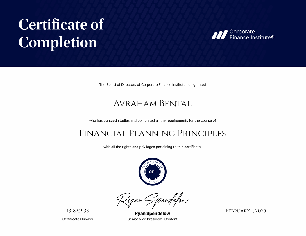 Certified Of Completion